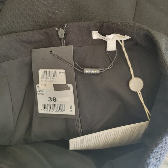 NWT Paule Ka Asymmetric Hem Knee length Wool blend Skirt. 6 - Picture 5 of 6